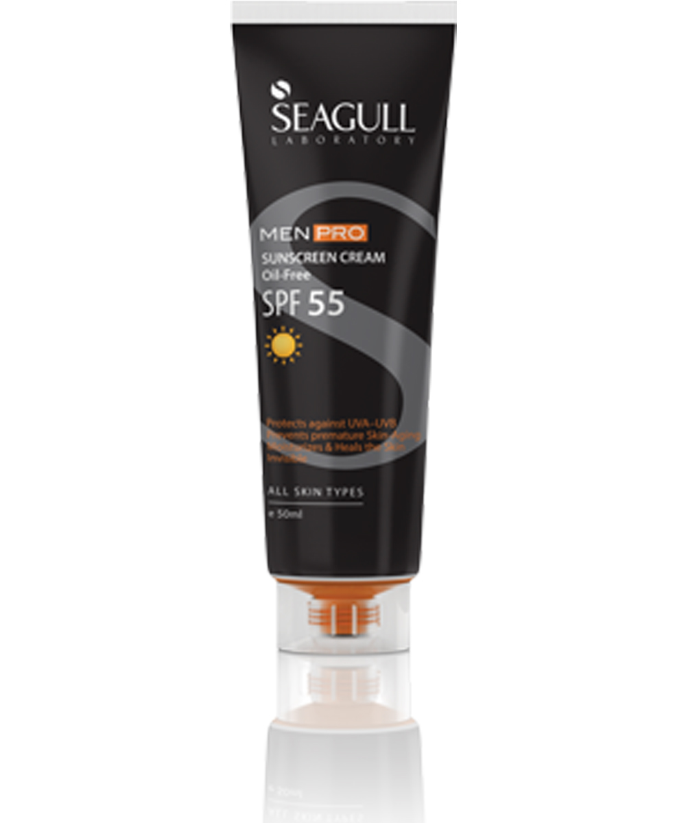 کرم ضد آفتاب آقایان SPF 55 (فاقد چربی و بیرنگ) سی گل_seagull