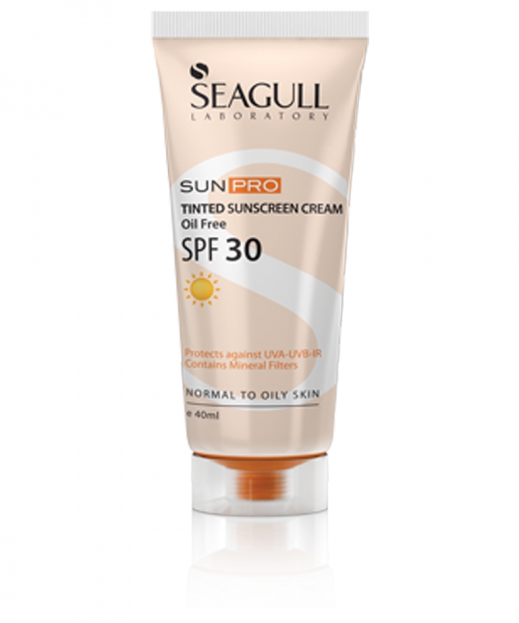 کرم ضد آفتاب SPF 30  رنگی سی گل( فاقد چربی)_seagull
