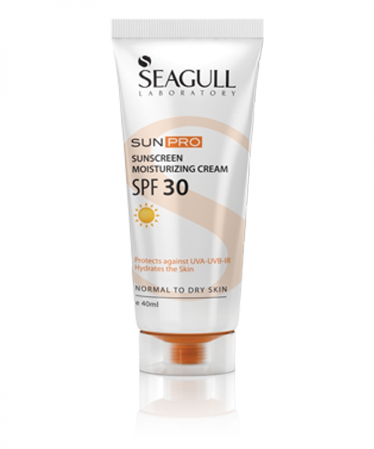 کرم ضد آفتاب بی رنگ SPF 30  سی گل ( حاوی ترکیبات مرطوب کننده)_seagull