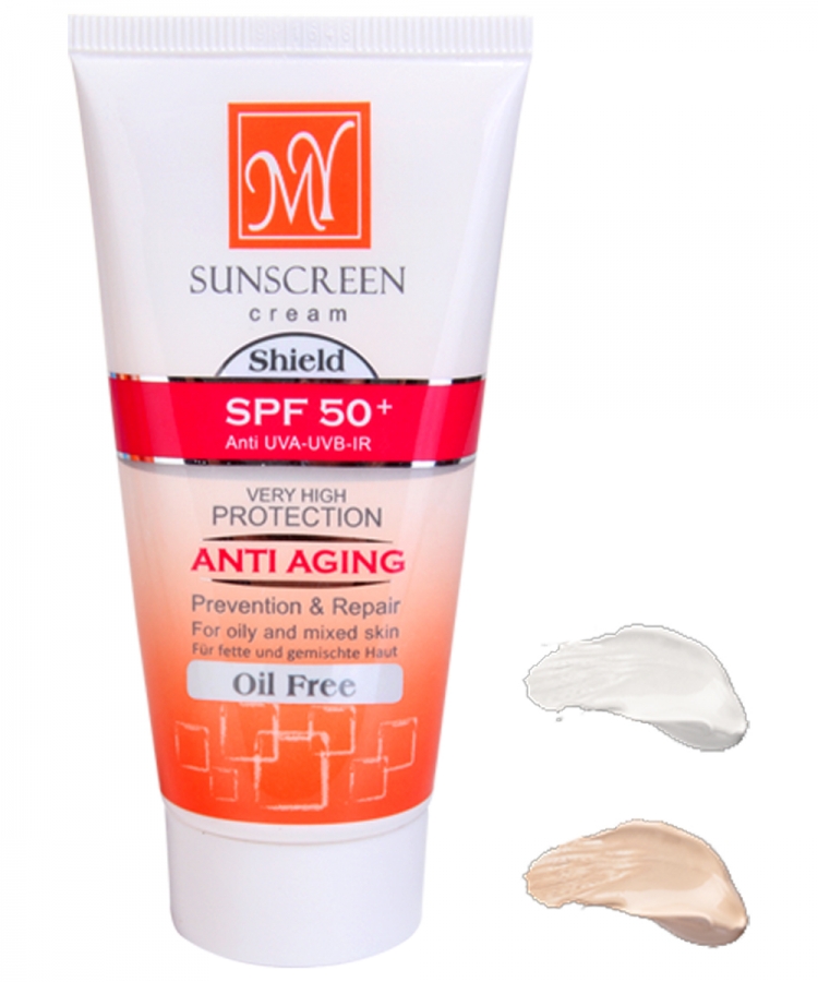 ضد آفتاب ضد چروک و فاقد چربی SPF50 مای بی رنگ 